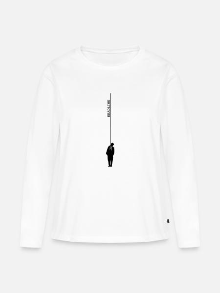 Deadline - Frauen Premium Bio Langarmshirt - Weiß