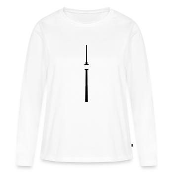 Stuttgart Tour de télévision - T-shirt manches longues Premium bio Femme - blanc - Devant - Julia (174cm)
