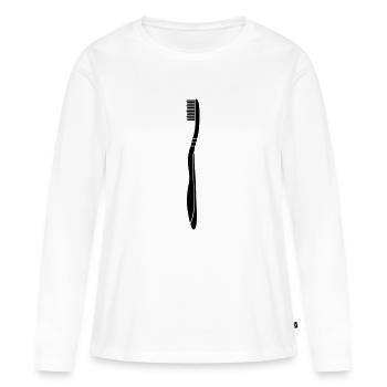 brosse à dents dentiste se brosser les dents propres w - T-shirt manches longues Premium bio Femme - blanc - Devant - Julia (174cm)