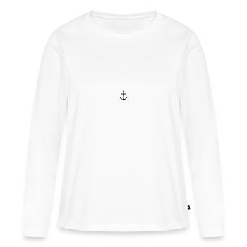 Anker mit Seil Symbol - Frauen Premium Bio Langarmshirt - Weiß - Vorne - Julia (174cm)