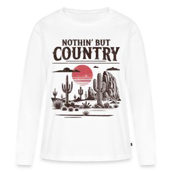 Rien que la campagne - T-shirt manches longues Premium bio Femme - blanc - Devant - Julia (174cm)