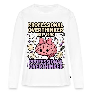 Professional Overthinker Seit 1990 - Frauen Premium Bio Langarmshirt - Weiß - Vorne - Julia (174cm)