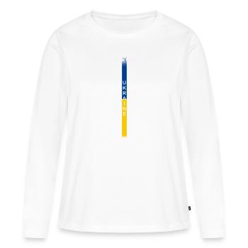 Ukraine - T-shirt manches longues Premium bio Femme - blanc - Devant - Julia (174cm)