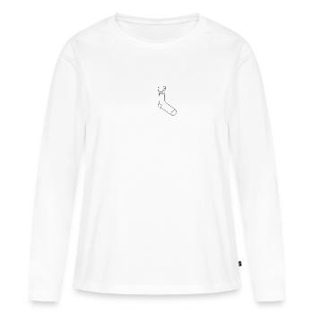 Chaussettes - T-shirt manches longues Premium bio Femme - blanc - Devant - Julia (174cm)
