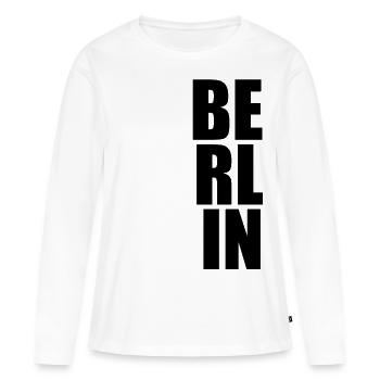 Berlin - T-shirt manches longues Premium bio Femme - blanc - Devant - Julia (174cm)
