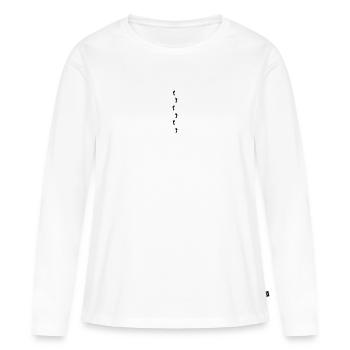 Fußabdruck - Frauen Premium Bio Langarmshirt - Weiß - Vorne - Julia (174cm)