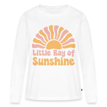 Petit rayon de soleil - T-shirt manches longues Premium bio Femme - blanc - Devant - Julia (174cm)