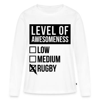 Rugby Rugby Rugby - T-shirt manches longues Premium bio Femme - blanc - Devant - Julia (174cm)