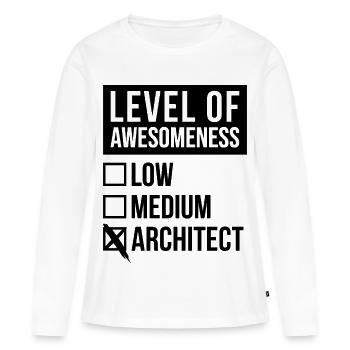 Architecte Architecte Architecte - T-shirt manches longues Premium bio Femme - blanc - Devant - Julia (174cm)