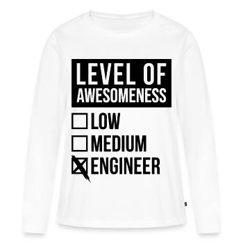 Ingenieur Ingenieur Ingenieur - Frauen Premium Bio Langarmshirt - Weiß - Vorne - Julia (174cm)