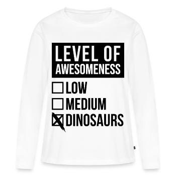 Dinosaur Dinosaur Dinosaur - Women's Premium Organic Long Sleeve Shirt - white - Front - Julia (174cm)