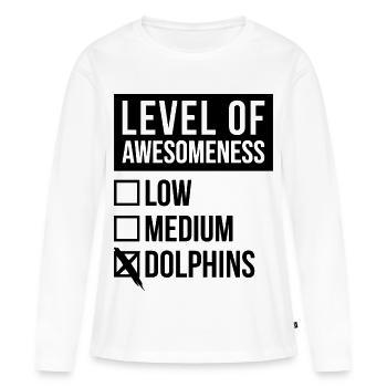 Dauphin Dauphin Dauphin - T-shirt manches longues Premium bio Femme - blanc - Devant - Julia (174cm)