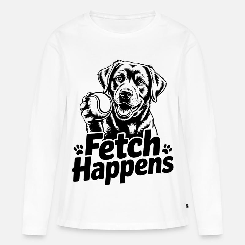 Fetch passiert - Frauen Premium Bio Langarmshirt - Weiß