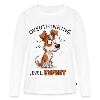 Jack Russell réfléchit trop à la conception experte des chiens - T-shirt manches longues Premium bio Femme - blanc - Devant - Julia (174cm)