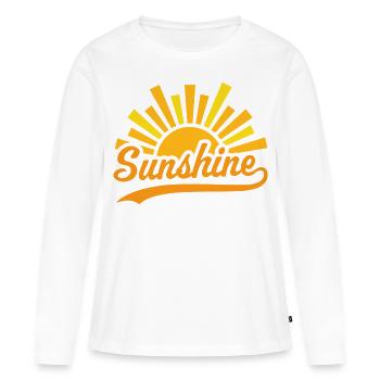 Soleil Soleil - T-shirt manches longues Premium bio Femme - blanc - Devant - Julia (174cm)