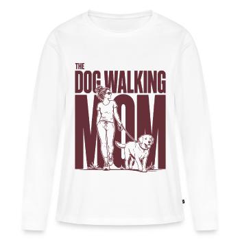 Dog Walking Mom Labrador Mama Shirt - Frauen Premium Bio Langarmshirt - Weiß - Vorne - Julia (174cm)