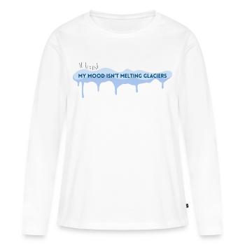 Glaciers qui font fondre l’ambiance - T-shirt manches longues Premium bio Femme - blanc - Devant - Julia (174cm)