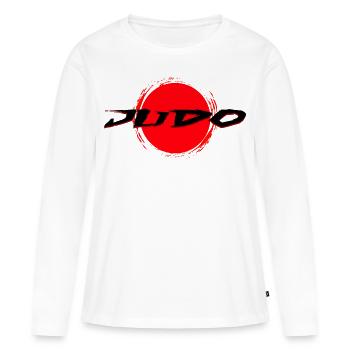 Judo - T-shirt manches longues Premium bio Femme - blanc - Devant - Julia (174cm)