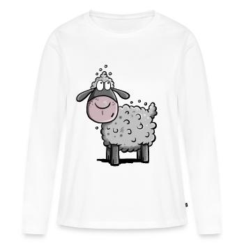 Je suis venu je l'ai vu je herbe mouton je cadeau drôle - T-shirt manches longues Premium bio Femme - blanc - Devant - Julia (174cm)