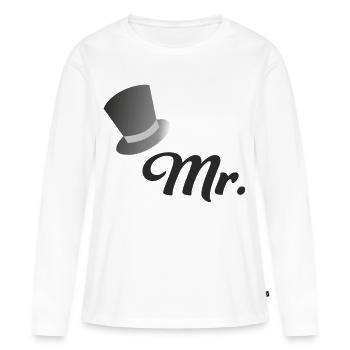 groom - Women's Premium Organic Long Sleeve Shirt - white - Front - Julia (174cm)