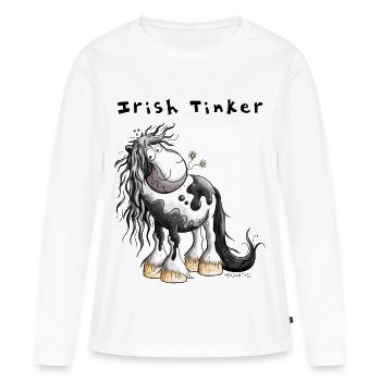 Cute Irish Tinker - Women's Premium Organic Long Sleeve Shirt - white - Front - Julia (174cm)