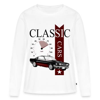 Automobile Classic Cars - Women's Premium Organic Long Sleeve Shirt - white - Front - Julia (174cm)