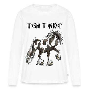 Tracy the Irish Tinker - Women's Premium Organic Long Sleeve Shirt - white - Front - Julia (174cm)