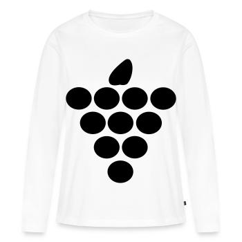 Wine Route - Women's Premium Organic Long Sleeve Shirt - white - Front - Julia (174cm)