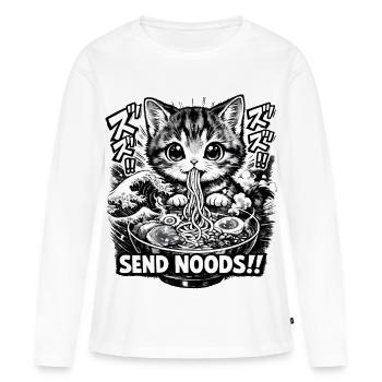 Send Noods Ramen - Frauen Premium Bio Langarmshirt - Weiß - Vorne - Julia (174cm)