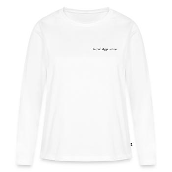 Techno, Digga. techno. - Women's Premium Organic Long Sleeve Shirt - white - Front - Julia (174cm)