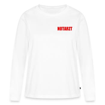 Médecin urgentiste - T-shirt manches longues Premium bio Femme - blanc - Devant - Julia (174cm)