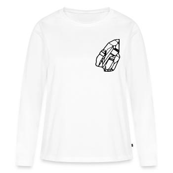 Icon gem motif gift idea - Women's Premium Organic Long Sleeve Shirt - white - Front - Julia (174cm)