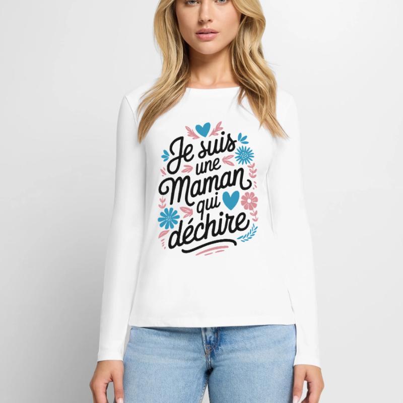 Ich bin eine Killer-Mutter Frauen Premium Bio Langarmshirt