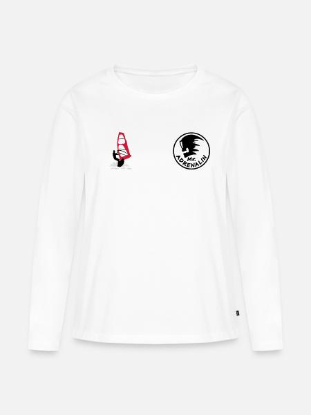 Windsurfing - Frauen Premium Bio Langarmshirt - Weiß