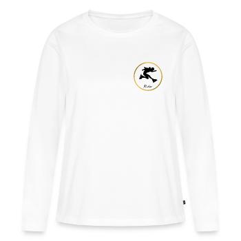 Roller - T-shirt manches longues Premium bio Femme - blanc - Devant - Julia (174cm)