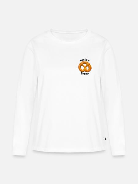 Brezn - Frauen Premium Bio Langarmshirt - Weiß