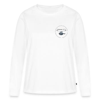 Caquelon - T-shirt manches longues Premium bio Femme - blanc - Devant - Julia (174cm)
