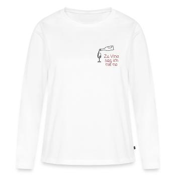 Wine and Wine Enjoyment Humor Design - Women's Premium Organic Long Sleeve Shirt - white - Front - Julia (174cm)