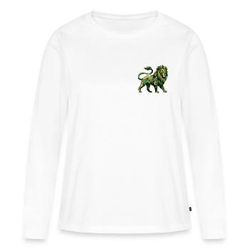 Lion Roots Reggae - T-shirt manches longues Premium bio Femme - blanc - Devant - Julia (174cm)