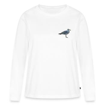 Mouette - T-shirt manches longues Premium bio Femme - blanc - Devant - Julia (174cm)