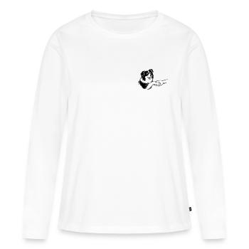 Une promesse sur quatre pattes - T-shirt manches longues Premium bio Femme - blanc - Devant - Julia (174cm)