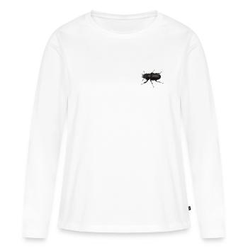 Coléoptère cerf-volant femelle - T-shirt manches longues Premium bio Femme - blanc - Devant - Julia (174cm)