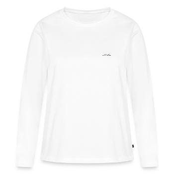 La discipline plutôt que la motivation - T-shirt manches longues Premium bio Femme - blanc - Devant - Julia (174cm)