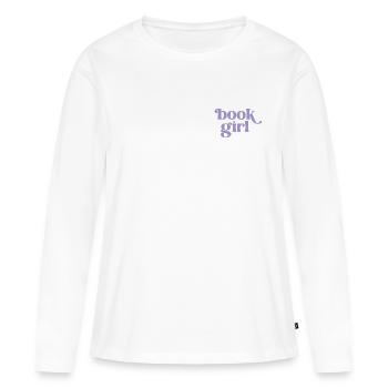 Book Girl - Frauen Premium Bio Langarmshirt - Weiß - Vorne - Julia (174cm)