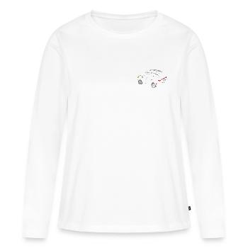 Vintage Car Colorless Drawn - Women's Premium Organic Long Sleeve Shirt - white - Front - Julia (174cm)