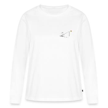 Fishing on the lake - Women's Premium Organic Long Sleeve Shirt - white - Front - Julia (174cm)