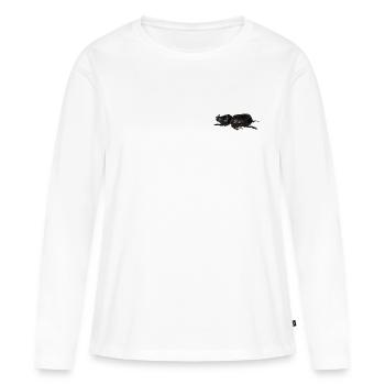 Nashornkäfer - Women's Premium Organic Long Sleeve Shirt - white - Front - Julia (174cm)