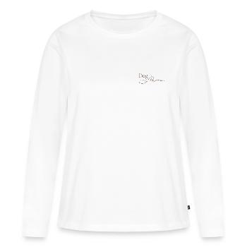 Dog Mom is much more than a word - Women's Premium Organic Long Sleeve Shirt - white - Front - Julia (174cm)