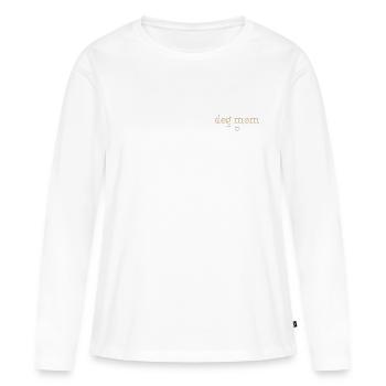 Hundemama-Herz-T-Shirt – Liebe und Zärtlichkeit - Frauen Premium Bio Langarmshirt - Weiß - Vorne - Julia (174cm)