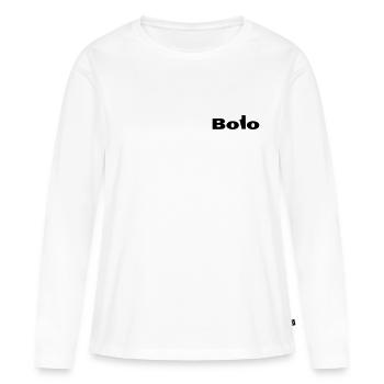 Bolo comme Bologne - T-shirt manches longues Premium bio Femme - blanc - Devant - Julia (174cm)